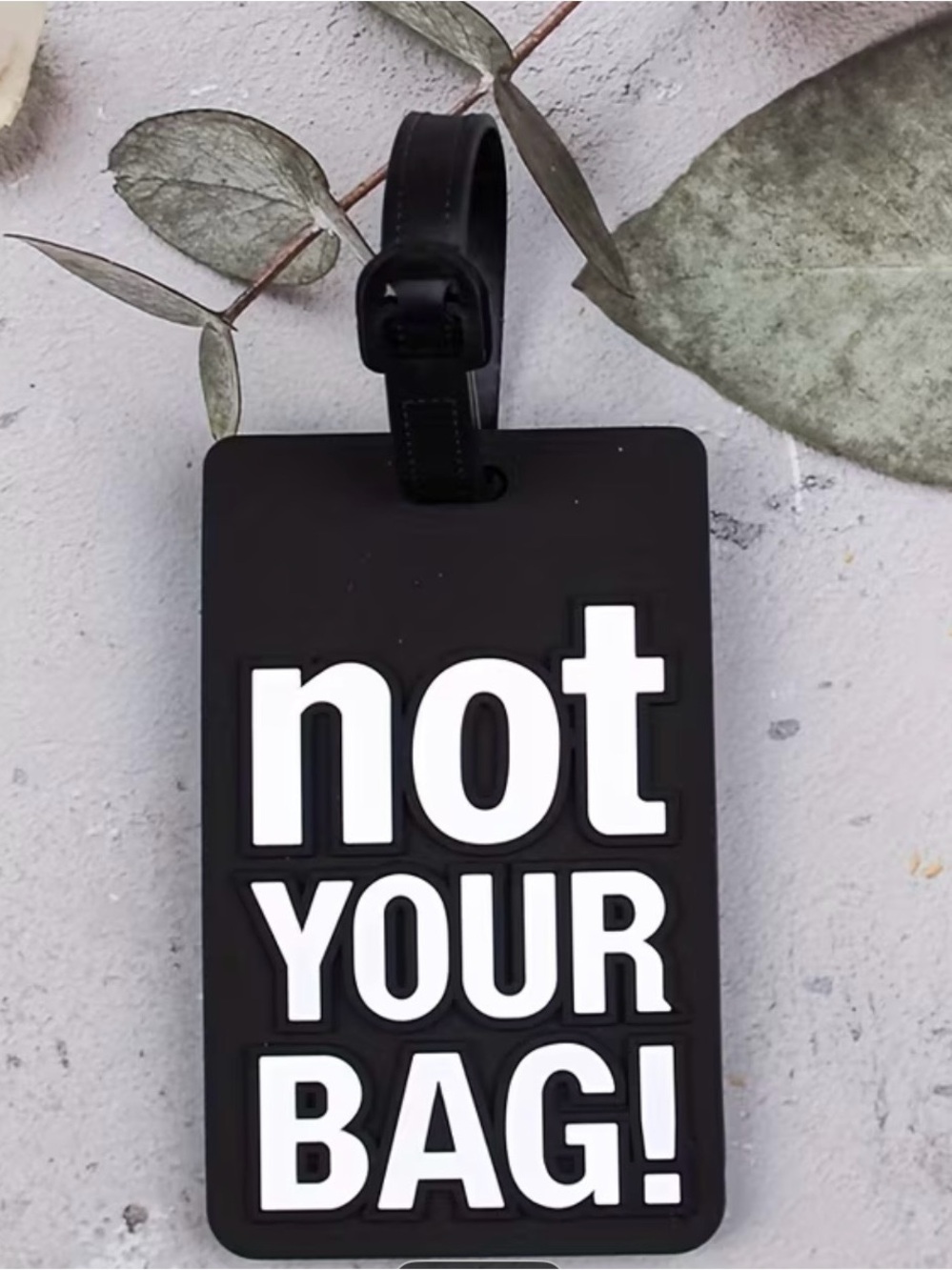 Not Your Bag! Black Luggage Tag - Men Bags